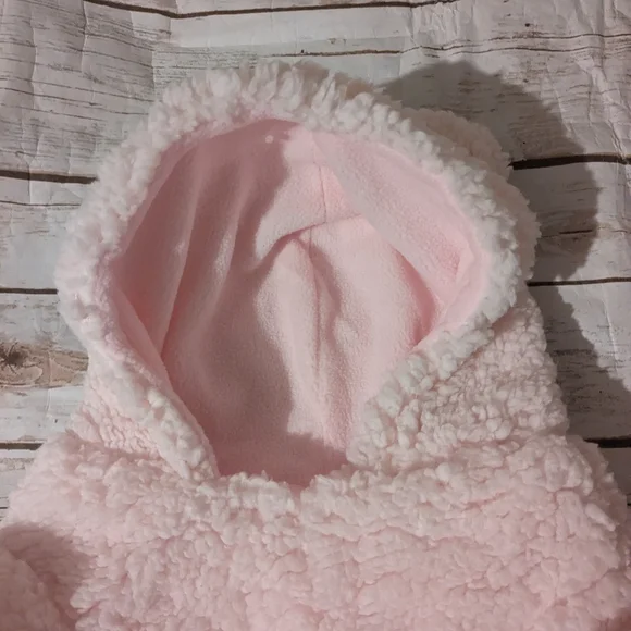New Jessica Simpson Pink Sherba Fleece Dog Hoodie with Teddy Bear Ears - Picture 3 of 11